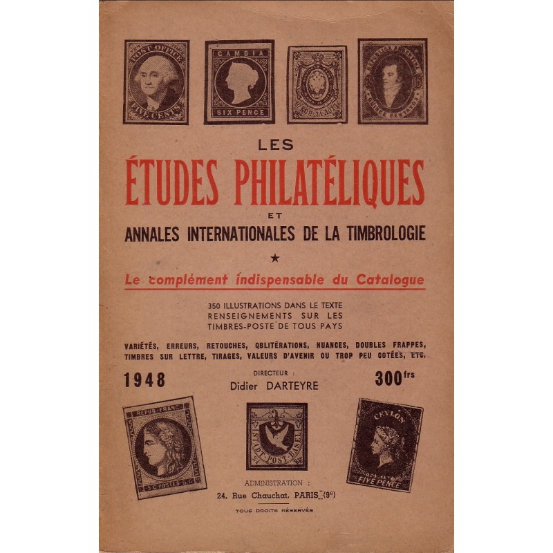 LES ETUDES PHILATELIQUES - 1948 - D.DARTEYRE.