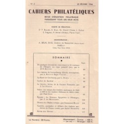 CAHIERS PHILATELIQUE - No2 - FEVRIER 1946.