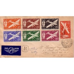 NOUVELLE CALEDONIE - NOUMEA 3-9-1946 - LETTRE RECOMMANDEE PROVISOIRE POUR LES USA.