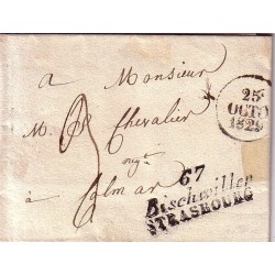 BAS-RHIN - 67 / BISCHWILLER / STRASBOURG - DATEUR 25 OCTOBRE 1829.