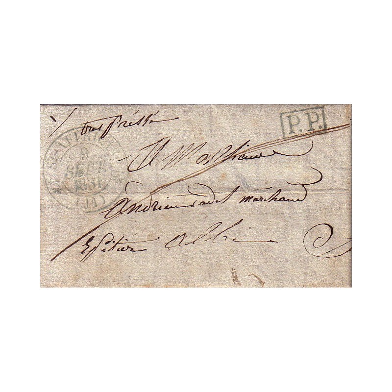 AVEYRON - ST AFRIQUE T12 EN BLEU + PP BLEU - MANUSCRIT "trés pressé" - AVEC TEXTE.