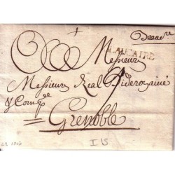 GARD - BEAUCAIRE LINEAIRE + MANUSCRIT LE 23 JUILLET 1750 - LENAIN No2.