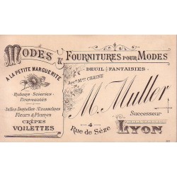 RHONE - LYON - MODES ET FOURNITURES POUR MODES - A LA PETITE MARGUERITTE - 4 RUE DE SEZE LYON.