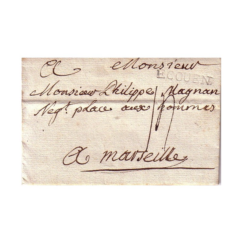 SEINE ET OISE - ECOUEN le 25 janvier 1784 (cachet droit) - LENAIN No2 - INCICE 21.