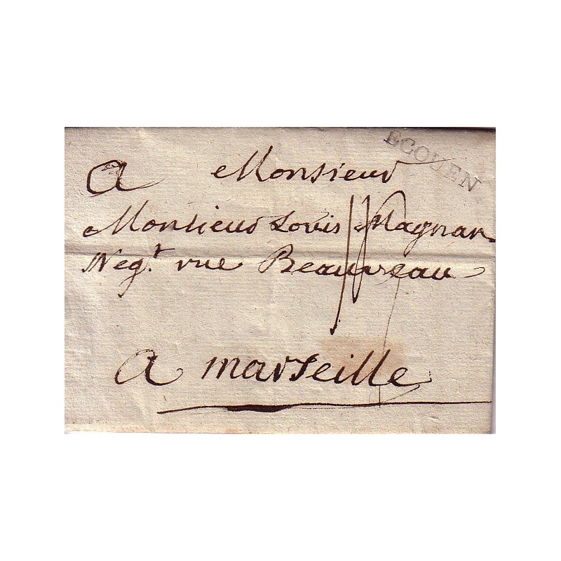 SEINE ET OISE - ECOUEN le 11 MARS 1791 (cachet droit)- LENAIN No3 - INCICE 21.