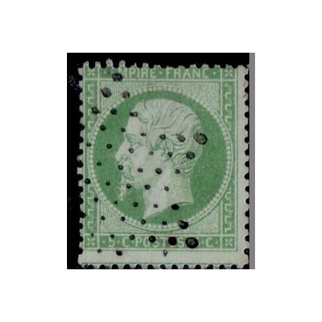 No020 - 5c VERT OBLITERATION ETOILE.