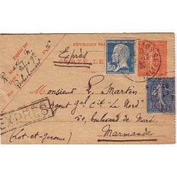 PASTEUR - ENTIER POSTAL...