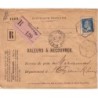 PASTEUR - 1F50 SEUL SUR LETTRE RECOMMANDEE VALEURS A RECOUVRER - CACHET RECETTE AUXILIAIRE PARIS 62 A LE 31-10-1930.