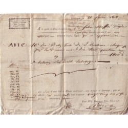 HAUTE GARONNE - CONNAISSEMENT POUR UNE BARQUE SUR CANAL DU MIDI - LE 21 FEVRIER 1808.