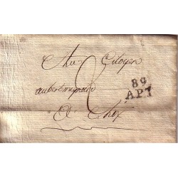 VAUCLUSE - APT - 89 APT - LE 4 MERSSIDOR AN 10 - AVEC TEXTE POUR AIX.