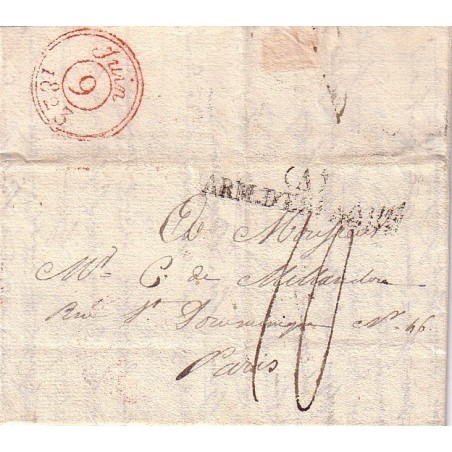 ARMEE D'ESPAGNE - (A) ARM.D'ESPAGNE - DE HATARO LE 24 MAI 1823 - TEXTE.