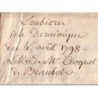 ILE DOMINIQUE - 4 AOUT 1798 - ACHEMINE PAR LONDRES V.T.H.S. THELLUMAN FRERES.