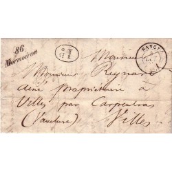 VAUCLUSE - 86/MORMOIRON - CURSIVE - DECIME RURAL - LETTRE DE NANCY LE 9-10-1842.