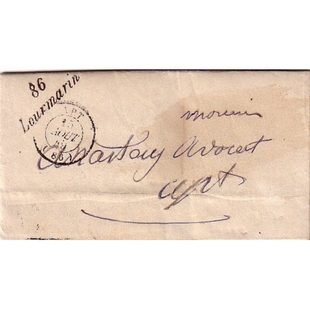 VAUCLUSE - LOURMARIN - 86/LOURMARIN - CURSIVE - T15 APT DU 15-8-1849 - LETTRE AVEC TEXTE..