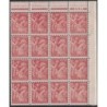 No652 - IRIS - BLOC DE 16 - IMPRESSION SUR RACCORD - COTE 440€ - RARE.