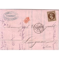 BOUCHE DU RHONE - MARSEILLE - No30 OBL.GC2240 - SEUL SUR LETTRE POUR LA SUISSE.