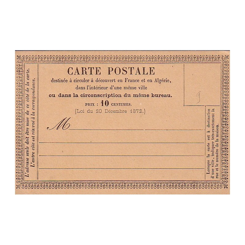 CARTE PRECURSEUR No9 - NEUVE.