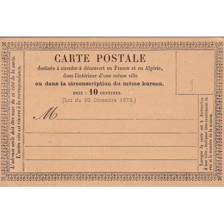 CARTE PRECURSEUR No9 - NEUVE.