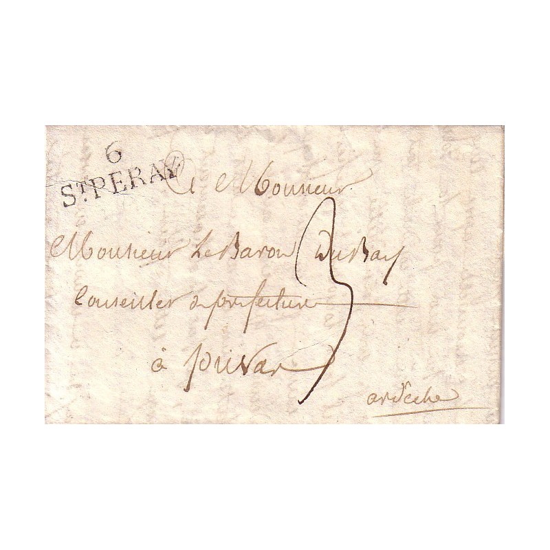 ARDECHE - 6 ST PERAY - LE 6 JUIN 1819 - LETTRE AVEC TEXTE.