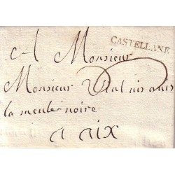 BASSE ALPES - CASTELLANE - LE 30 AOUT 1787 LENAIN No2 - LETTRE AVEC TEXTE ET CACHET DE CIRE - SUPERBE.