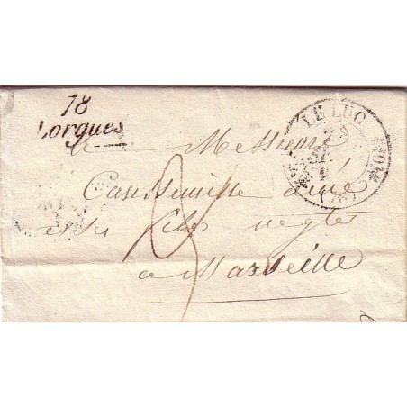VAR - LE LUC - T11 - LE 22-9-1834 - CURSIVE - 78 LORGUES - AVEC TEXTE.