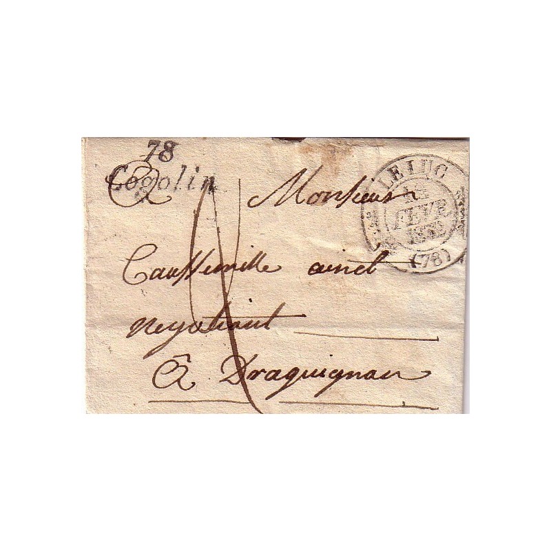 VAR - LE LUC - T11 - LE 12-2-1832 - CURSIVE - 78 COGOLIN - AVEC TEXTE.