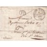 VAR - TOULON - T13 - LE 5-9-1836 - DECIME NOIR - TAXE 6 MANUSCRITE AVEC TEXTE.