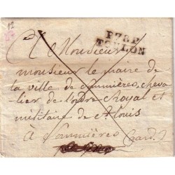 VAR - TOULON P78P - LE 11-1-1824 - LETTRE AVEC TEXTE DE MAS CHIRURGIEN AIDE MAJOR.