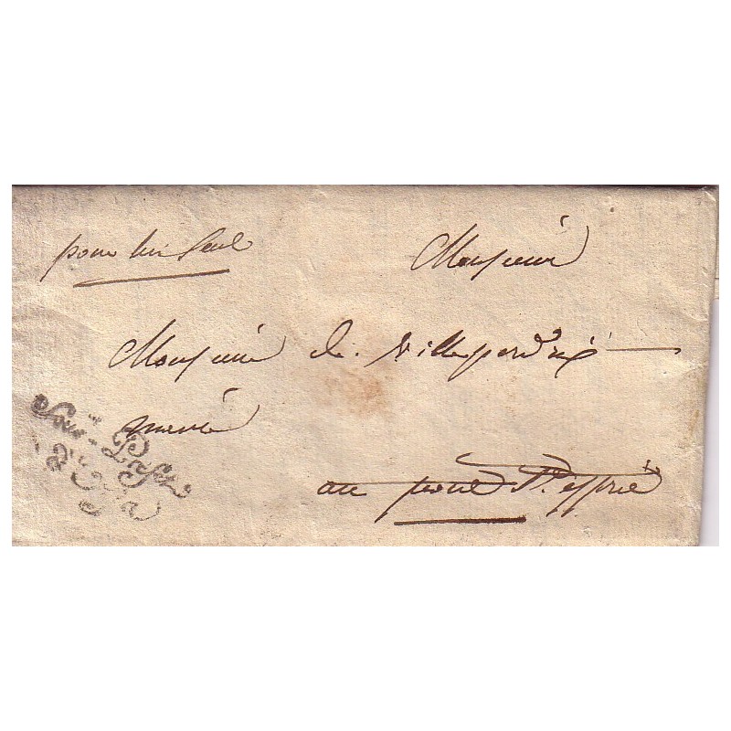 GARD - UZES - CURSIVE -SOUS-PREFET D'UZES - LE 9-7-1827 - LETTRE AVEC TEXTE POUR LE MAIRE DE PONT ST ESPRIT