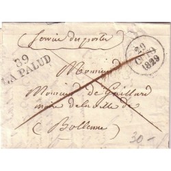 VAUCLUSE - LA PALUD - 89 LA PALUD - MANUSCRIT "SERVICE DES POSTES" - LE 16-10-1829. INDICE 17.