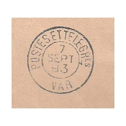 VAR - POSTES ET TELEGRes LE 7 SEPTEMBRE 1893 (EN BLEU) - LETTRE DU MINISTERE DU COMMERCE DE L'INDUSTRIE DIRECTION DES POSTES.