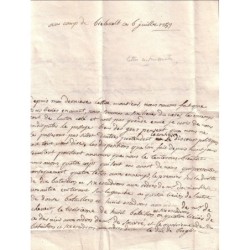 GUERRE DE 7 ANS - ARM.DU.B.RHIN - CAMP DE BIELEFELD LE 6 JUILLET 1757.