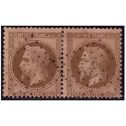 No030 - 30c EMPIRE EN PAIRE - OBLITERATION ANCRE