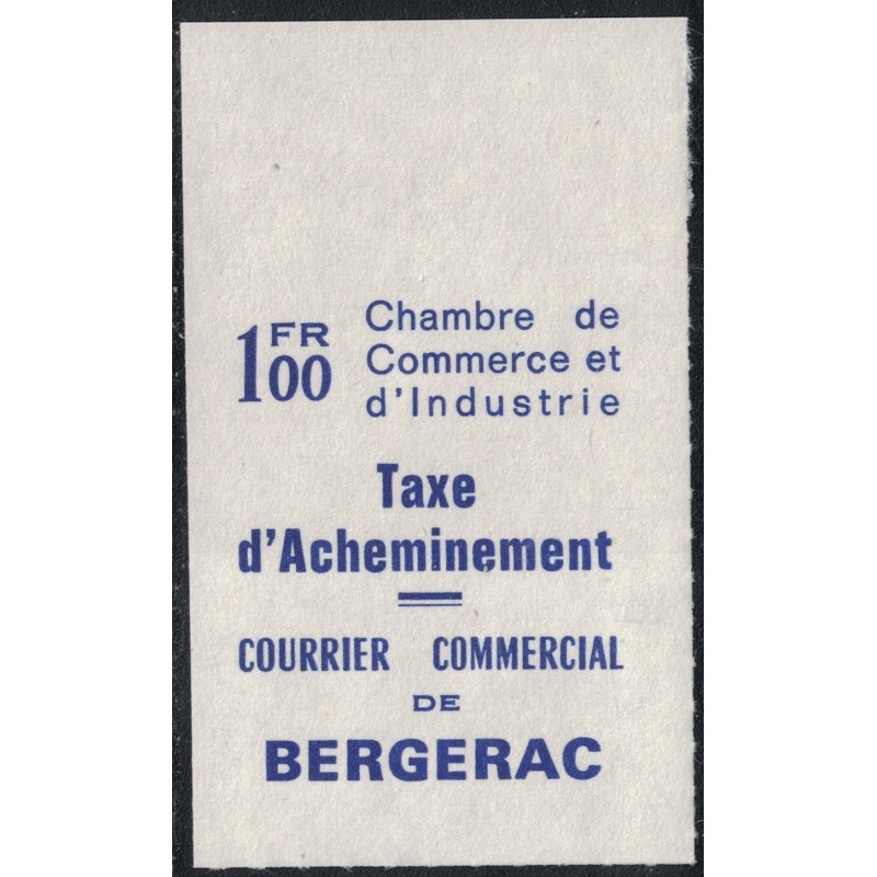 TIMBRE DE GREVE - No31 - BERGERAC - DORDOGNE - COTE 100€.