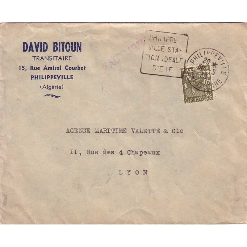 ALGERIE - PHILIPPEVILLE - DAGUIN - PHILIPPE/VILLE STA/TION IDEALE/D'ETE - 30-5-1936.