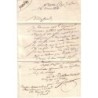 CORSE - P19P BASTIA - 16 MARS 1825 - LETTRE DE L'INTENDANT MILITAIRE DE BASTIA AVEC SIGNATURE.