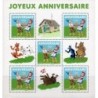 BLOC FEUILLET No0112 - JOYEUX ANNIVERSAIRE - SYLVAIN ET SYLVETTE.