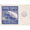 PETAIN - ENTIER POSTAL 1F20 - REPIQUAGE EXPOSITION PHILATELIQUE 26-27 DECEMBRE 1942.