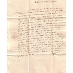 VAR - TOULON - LETTRE ECRITE AU LAZARET DE TOULON LE 18-10-1817 - AVEC ENTAILLES -RARE.