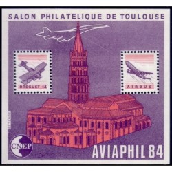 BLOC DE LA C.N.E.P No05 - AVIAPHIL - TOULOUSE 1984.