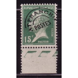 PREO No065 - PASTEUR 15c - NEUF SANS TRACE DE CHARNIERE.