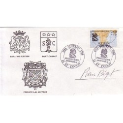 BEQUET PIERRE - GRAVEUR DESSINATEUR - SIGNATURE SUR ENVELOPPE.