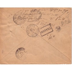 PARIS 91 - 200 R.DES PYRENEES - SAGE 25c+15c - RETOUR A L'ENVOYEUR P.55 - LETTRE RECOMMANDEE.