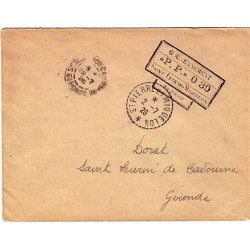 SAINT PIERRE ET MIQUELON-CACHET PROVISOIRE DE PORT PAYE.