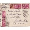 ALGERIE - ALGER RP - LETTRE POUR LONDRES BANDE DE CENSURE ET CACHET DE CENSEUR A.L.A. - 22-2-1945.