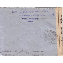 ALGERIE - ALGER-GARE - BANDE DE CENSURE ET CACHET DE CENSEUR OC257 LE 24-8-1940.