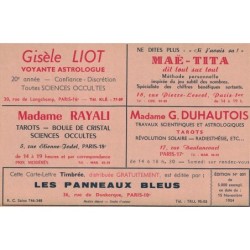 GANDON - CARTE LETTRE ANNONCES LES PANNEAUX BLEUS - 15F GANDON - PUB DIVERSES - RARE..