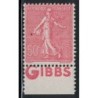 No0199 - SEMEUSE 50c ROUGE- BANDE PUB GIBBS (P1).
