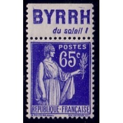 No0365 - TYPE PAIX 65C AVEC BANDE PUB BYRRH - (R).