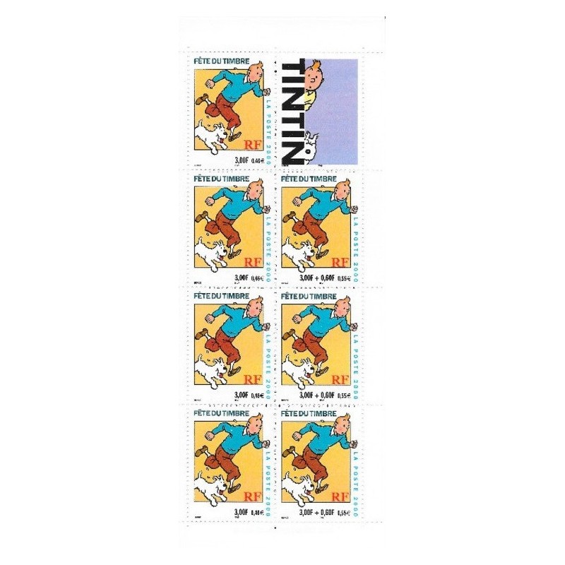 BC3305 - FETE DU TIMBRE 2000 - TINTIN - CARNET NON PLIE.